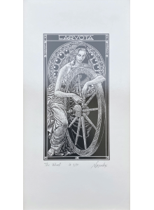Iassen Ghiuselev Algraphy Tarot Cards 1900 - The Wheel  - unframed